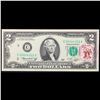 Image 2 : 1976 $2 Federal Reserve Note 1st Day of Issue, with Stamp (Philadelphia, PA) Grades Gem CU