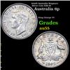 1942D Australia Sixpence Silver Coin KM-38 Grades Choice AU
