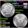 ***Auction Highlight*** 1899-s Morgan Dollar $1 Graded ms63+ By SEGS (fc)