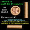 . Shotgun Lincoln 1c roll, 1982-d 50 pcs Brandt Wrapper  Grades