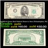 1950B $5 Green Seal Federal Reserve Note (Philadelphia, PA) Grades Choice AU