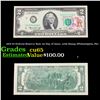 Image 1 : 1976 $2 Federal Reserve Note 1st Day of Issue, with Stamp (Philadelphia, PA) Grades Gem CU