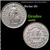 1940-B Switzerland 1 Franc Silver KM-24 Grades Select AU