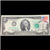 Image 2 : 1976 $2 Federal Reserve Note 1st Day of Issue, with Stamp (Philadelphia, PA) Grades Choice CU