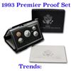 1993 United States Premier Silver Proof Set in Display case. 5 Coins Inside!
