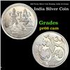 Proof .999 Purity Silver Coin Bombay, India 10 Grams Grades GEM+ Proof Cameo