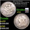 1895 Great Britain Crown Queen Victoria KM-783 Graded xf45 By SEGS