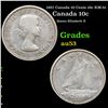 1957 Canada 10 Cents 10c KM-51 Grades Select AU