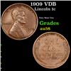 1909 VDB Lincoln Cent 1c Grades Choice AU/BU Slider