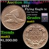 Image 1 : ***Auction Highlight*** 1857 Flying Eagle Cent 1c Graded ms63 By SEGS (fc)