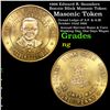 1966 Edward R. Saunders Bonnie Blink Masonic Token Grades NG