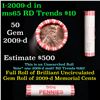 Image 1 : Shotgun Lincoln 1c roll, 2009-d Lincoln-Formative Years Bi-centennial 50 pcs N.F String & Son Wrappe