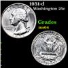 Image 1 : 1951-d Washington Quarter 25c Grades Choice Unc