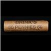 Image 4 : Mixed small cents 1c orig shotgun roll, 1919-s Wheat Cent, 1889 Indian Cent other end, Brinks Wrappe