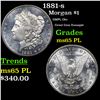 Image 1 : 1881-s Morgan Dollar $1 Grades GEM Unc PL