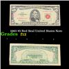 1963 $5 Red Seal United States Note Grades f, fine