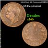 1894 Italy 10 Centesimi KM-27 Grades xf
