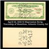 April 10, 1936 $1 Depression Scrip, Township of Hamilton, Atlantic County NJ Grades NG