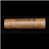 Image 4 : Mixed small cents 1c orig shotgun roll, 1916-d Wheat Cent, 1887 Indian Cent other end, Brinks Wrappe