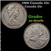 1968 Canada 25c Grades AU Details