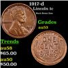 1917-d Lincoln Cent 1c Grades Select AU