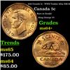 1942 Canada 5c - WWII Tombac Alloy KM-39 Grades Choice+ Unc
