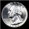 Image 2 : 1946-p Washington Quarter 25c Grades GEM Unc