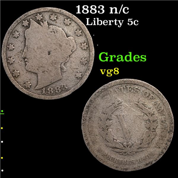 1883 n/c Liberty Nickel 5c Grades vg, very good