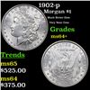 Image 1 : 1902-p Morgan Dollar $1 Grades Choice+ Unc