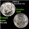 Image 1 : 1964-p Kennedy Half Dollar 50c Grades Choice Unc