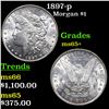 Image 1 : 1897-p Morgan Dollar $1 Grades GEM+ Unc