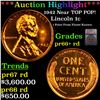 Proof ***Auction Highlight*** 1942 Lincoln Cent Near TOP POP! 1c Graded pr66+ rd BY SEGS (fc)