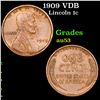 Image 1 : 1909 VDB Lincoln Cent 1c Grades Select AU