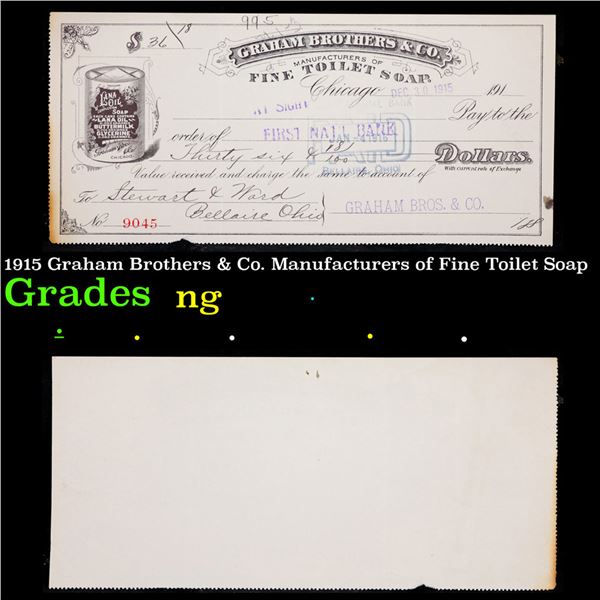 1915 Graham Brothers & Co. Manufacturers of Fine Toilet Soap Grades NG