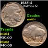 Image 1 : 1938-d Buffalo Nickel 5c Grades Select+ Unc