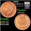 Image 1 : Proof 1892 Indian Cent 1c Graded Choice Proof RD By USCG
