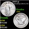 Image 1 : 1927-p Standing Liberty Quarter 25c Grades vf+