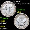 Image 1 : 1930-p Standing Liberty Quarter 25c Grades vf+