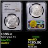 Image 1 : NGC 1885-o Morgan Dollar $1 Graded ms64 BY NGC
