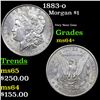 Image 1 : 1883-o Morgan Dollar $1 Grades Choice+ Unc