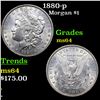 Image 1 : 1880-p Morgan Dollar $1 Grades Choice Unc