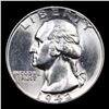 Image 2 : 1942-p Washington Quarter 25c Grades GEM Unc