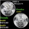 Image 1 : 1882-s Morgan Dollar $1 Grades GEM+ Unc