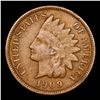 Image 2 : 1909 Indian Cent 1c Grades xf+