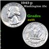 Image 1 : 1943-p Washington Quarter 25c Grades Choice AU