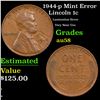 Image 1 : 1944-p Lincoln Cent Mint Error 1c Grades Choice AU/BU Slider