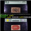 Image 1 : US Fractional Currency 10c Third Issue fr-1253 Washington Rare Red Reverse Grades Select CU