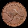 Image 3 : 1961 Australia 1 Penny KM-56 Grades Select Unc RB