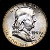 Image 2 : 1959-p Franklin Half Dollar 50c Grades Choice Unc