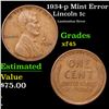 Image 1 : 1934-p Lincoln Cent Mint Error 1c Grades xf+